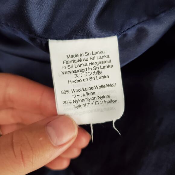 J. Crew Cocoon Coat in Italian Stadium Cloth Wool Blend Black J5536 Size US 8 - Picture 7 of 9